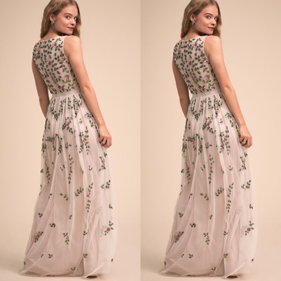 💯 Anthropologie + BHLDN Samba Dress prom - Picture 2 of 6